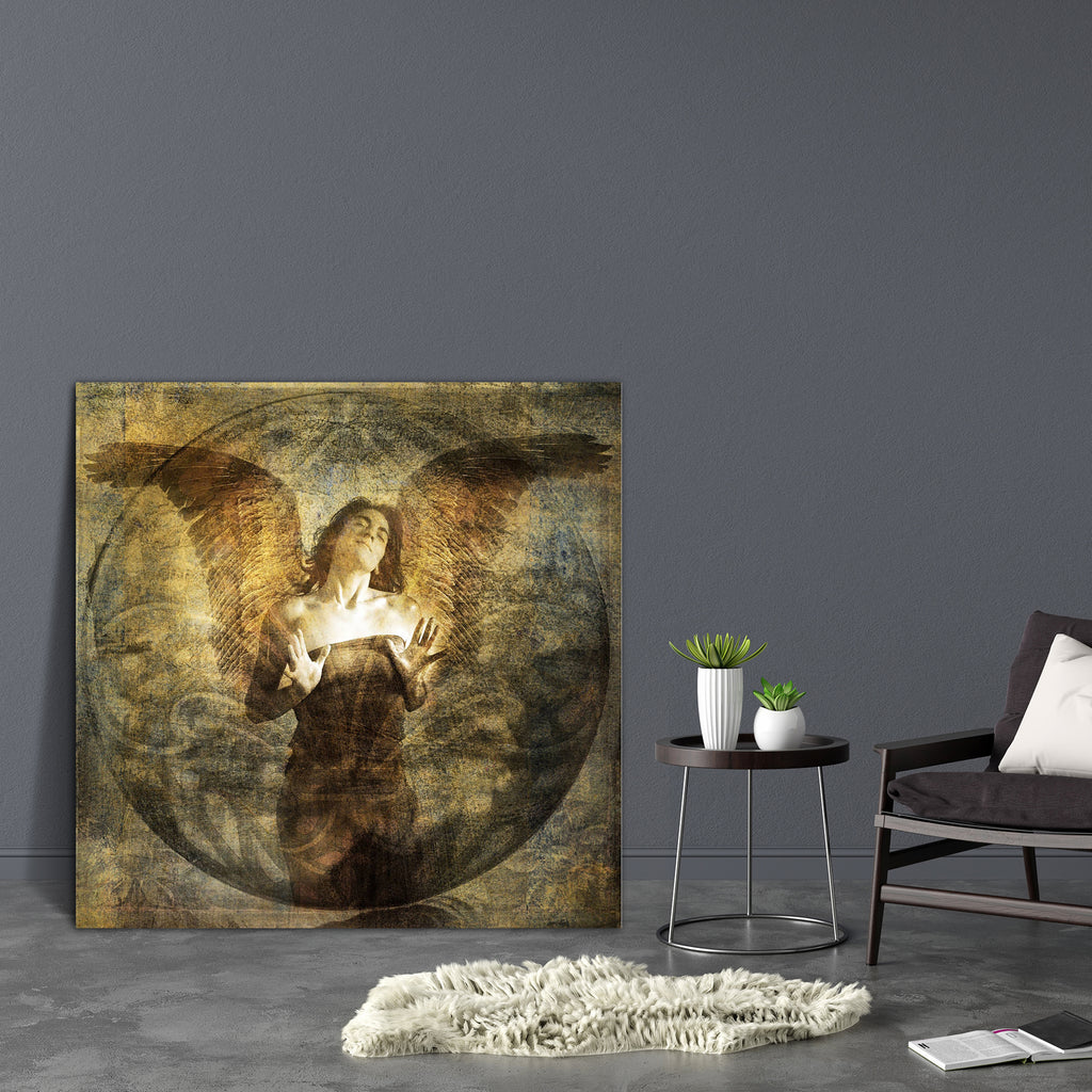 Angel With Open Hearted Gesture Canvas Painting Synthetic Frame-Paintings MDF Framing-AFF_FR-IC 5000106 IC 5000106, Art and Paintings, Birds, Hearts, Illustrations, Love, Religion, Religious, Romance, Spiritual, angel, with, open, hearted, gesture, canvas, painting, synthetic, frame, antique, art, belief, bird, brown, enlightenment, faith, female, feminine, fly, goddess, hands, heart, illumination, illustration, immaculate, conception, light, passion, spirit, truth, woman, artzfolio, wall decor for living r