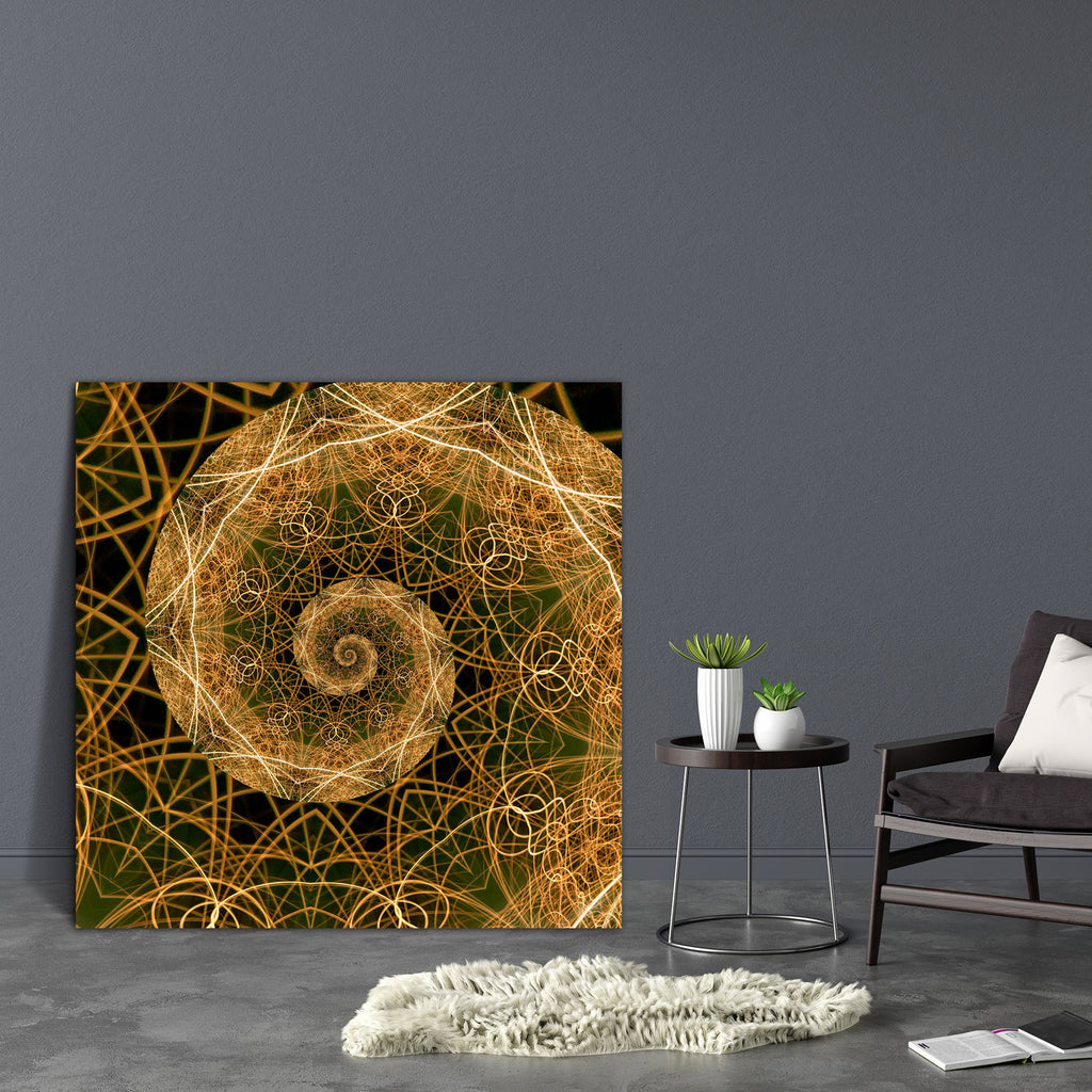 Golden Ratio Canvas Painting Synthetic Frame-Paintings MDF Framing-AFF_FR-IC 5000153 IC 5000153, Abstract Expressionism, Abstracts, Art and Paintings, Patterns, Semi Abstract, golden, ratio, canvas, painting, synthetic, frame, fibonacci, spiral, sequence, abstract, angle, art, arts, backdrop, background, circling, circular, coil, coiled, corkscrew, crazy, curled, divine, fractal, glowing, gold, green, intricate, lines, math, mathematics, mean, number, orange, pattern, proportion, radial, screw, section, shi