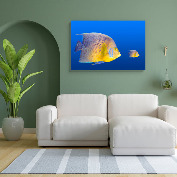 Big Fish Chasing Small Fish Canvas Painting Synthetic Frame-Paintings MDF Framing-AFF_FR-IC 5000231 IC 5000231, Black and White, Cuisine, Food, Food and Beverage, Food and Drink, Nature, Scenic, Tropical, White, Wildlife, big, fish, chasing, small, canvas, painting, for, bedroom, living, room, engineered, wood, frame, angelfish, bright, chase, close, up, closeup, colorful, concept, danger, dangerous, eat, escape, escaping, exotic, hunt, hunter, hunting, isolated, on, ocean, oceans, predator, sea, artzfolio,