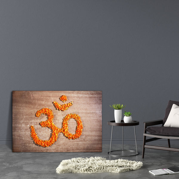 Om Symbol D2 Canvas Painting Synthetic Frame-Paintings MDF Framing-AFF_FR-IC 5000452 IC 5000452, Abstract Expressionism, Abstracts, Art and Paintings, Asian, Buddhism, Cuisine, Culture, Decorative, Ethnic, Food, Food and Beverage, Food and Drink, Fruit and Vegetable, Health, Hinduism, Indian, Religion, Religious, Semi Abstract, Signs, Signs and Symbols, Spiritual, Symbols, Traditional, Tribal, Vegetables, World Culture, om, symbol, d2, canvas, painting, for, bedroom, living, room, engineered, wood, frame, a