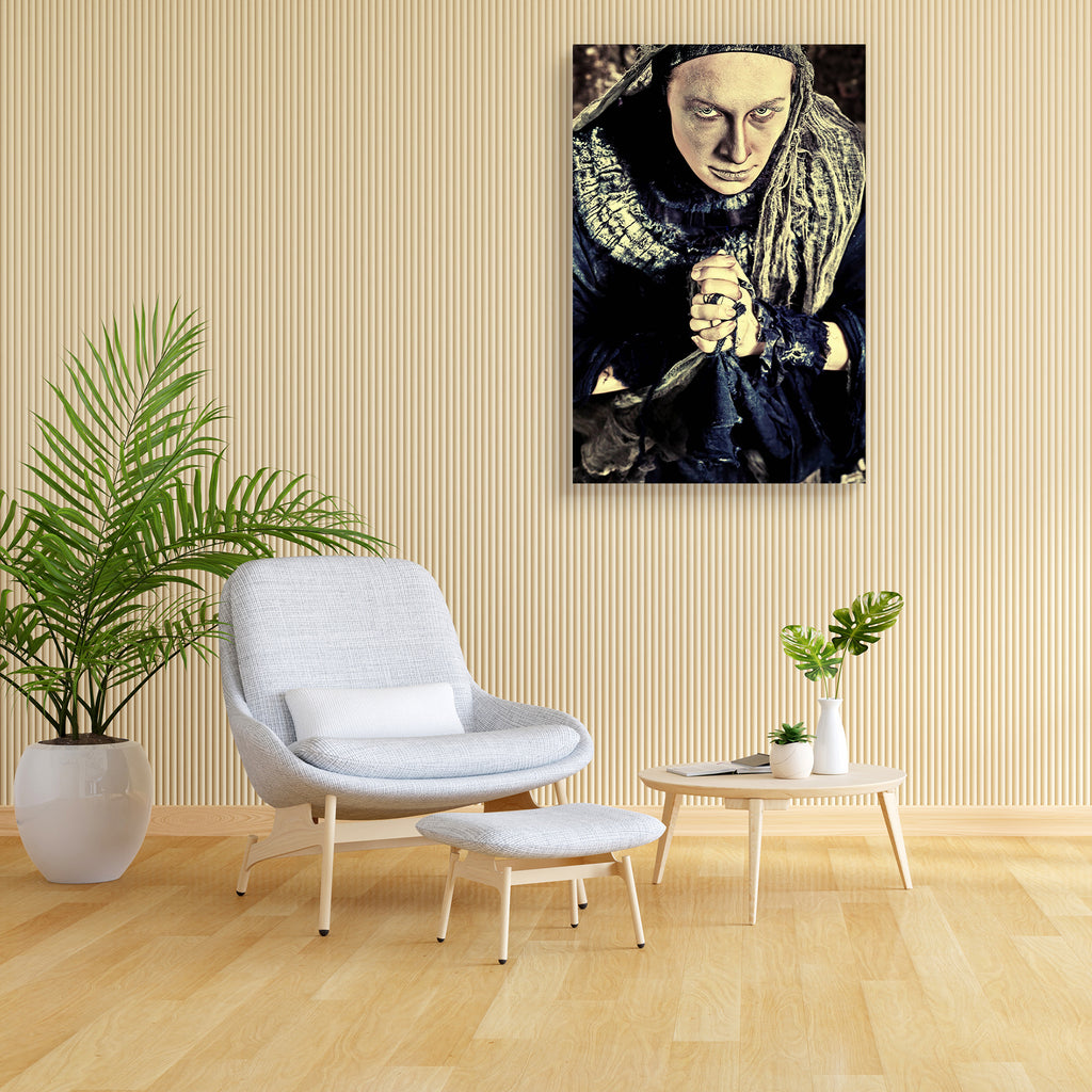 Woman In Old Fashioned Dress D1 Canvas Painting Synthetic Frame-Paintings MDF Framing-AFF_FR-IC 5000517 IC 5000517, Adult, Art and Paintings, Black, Black and White, Cinema, Fantasy, Fashion, Gothic, Movies, People, Religion, Religious, Television, TV Series, woman, in, old, fashioned, dress, d1, canvas, painting, synthetic, frame, art, bizarre, clothes, costume, cruel, dark, darkness, death, demon, devil, evil, eyes, face, fear, female, ghost, girl, gloomy, halloween, hell, horror, indoor, mature, movie, m