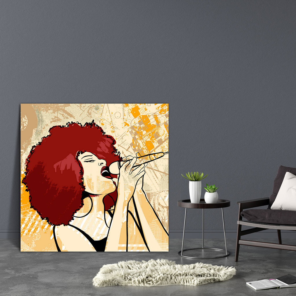 Afro American Jazz Singer Canvas Painting Synthetic Frame-Paintings MDF Framing-AFF_FR-IC 5000554 IC 5000554, Adult, American, Art and Paintings, Drawing, Illustrations, Music, Music and Dance, Music and Musical Instruments, Pop Art, afro, jazz, singer, canvas, painting, synthetic, frame, singing, karaoke, grunge, female, woman, art, audio, event, face, girl, illustration, microphone, nightlife, party, performance, performer, performing, person, pop, popular, rock, show, sound, voice, young, artzfolio, wall