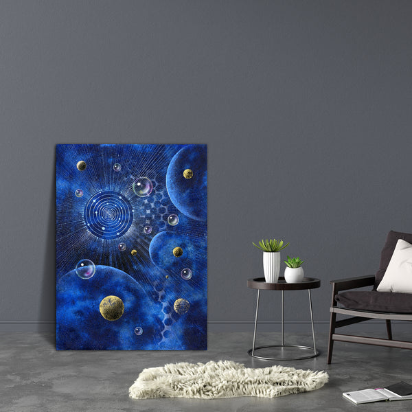 Corona Like Structure Canvas Painting Synthetic Frame-Paintings MDF Framing-AFF_FR-IC 5000591 IC 5000591, Abstract Expressionism, Abstracts, Art and Paintings, Astronomy, Cosmology, Paintings, Science Fiction, Semi Abstract, Space, Spiritual, Stars, corona, like, structure, canvas, painting, for, bedroom, living, room, engineered, wood, frame, spirituality, big, bang, physics, abstract, art, astral, backgrounds, blue, eclipse, electron, energy, galaxy, illuminated, illustration, and, light, effect, metrolog