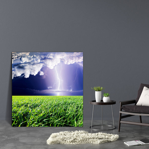 Thunderstorm With Lightning D1 Canvas Painting Synthetic Frame-Paintings MDF Framing-AFF_FR-IC 5000644 IC 5000644, Botanical, Cities, City Views, Culture, Ethnic, Floral, Flowers, Landscapes, Nature, Religion, Religious, Rural, Scenic, Seasons, Traditional, Tribal, World Culture, thunderstorm, with, lightning, d1, canvas, painting, for, bedroom, living, room, engineered, wood, frame, bolt, thunder, agriculture, background, beautiful, bright, cataclysm, climate, cloud, cornfield, countryside, danger, dazzle,