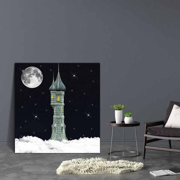 Fairy Tale D1 Canvas Painting Synthetic Frame-Paintings MDF Framing-AFF_FR-IC 5000667 IC 5000667, Architecture, Fantasy, Landscapes, Marble and Stone, Scenic, Stars, fairy, tale, d1, canvas, painting, for, bedroom, living, room, engineered, wood, frame, background, bricks, building, castle, clouds, construction, dream, dreamland, enchanted, landscape, imaginary, king, kingdom, magic, moon, moonlight, night, nocturne, outdoor, palace, prince, princess, queen, scene, scenery, stones, suggestive, tower, vision