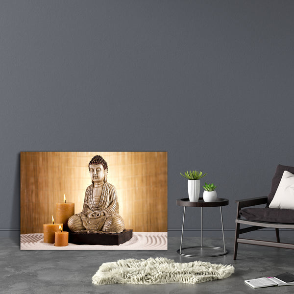 Lord Buddha Portrait D4 Canvas Painting Synthetic Frame-Paintings MDF Framing-AFF_FR-IC 5000845 IC 5000845, Asian, Botanical, Buddhism, Floral, Flowers, God Buddha, Health, Nature, Religion, Religious, Scenic, Wooden, lord, buddha, portrait, d4, canvas, painting, for, bedroom, living, room, engineered, wood, frame, aroma, aromatherapy, background, beautiful, beauty, budda, candle, care, face, gold, healthy, incense, life, lifestyle, light, luxury, massage, massaging, medical, medicine, meditating, natural, 