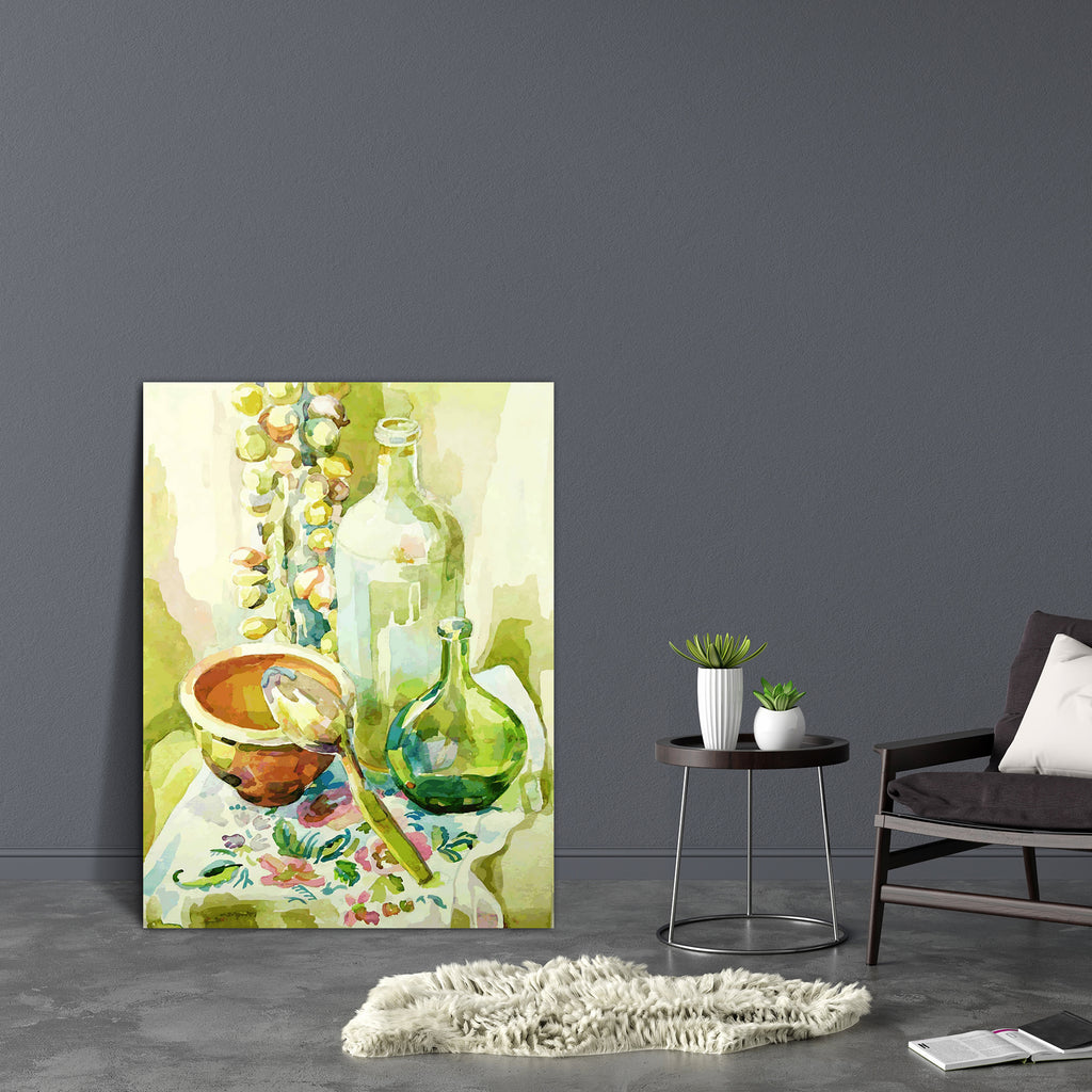 Kitchen Still Life D1 Canvas Painting Synthetic Frame-Paintings MDF Framing-AFF_FR-IC 5001065 IC 5001065, Art and Paintings, Beverage, Culture, Decorative, Ethnic, Hobbies, Illustrations, Impressionism, Kitchen, Patterns, Rural, Signs, Signs and Symbols, Sketches, Still Life, Traditional, Tribal, Watercolour, World Culture, still, life, d1, canvas, painting, synthetic, frame, art, artistic, bottle, bow, bright, brushed, color, cook, craft, creativity, decoration, design, fabric, fresh, glass, handmade, illu