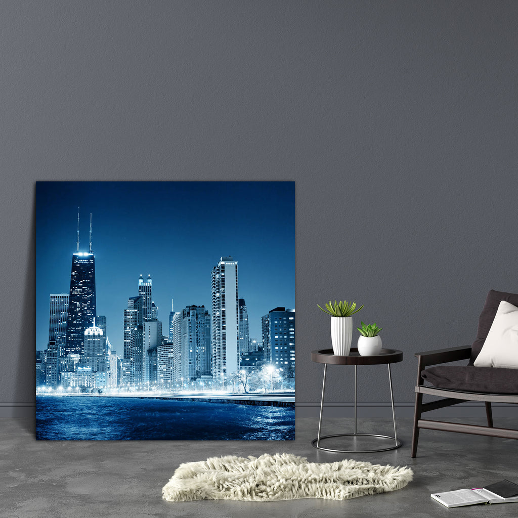 Chicago, USA Canvas Painting Synthetic Frame-Paintings MDF Framing-AFF_FR-IC 5001098 IC 5001098, American, Architecture, Business, Cities, City Views, Landmarks, Modern Art, Places, Skylines, Urban, chicago, usa, canvas, painting, synthetic, frame, skyline, banking, blue, built, city, cityscape, commercial, concept, corporate, dark, district, downtown, dramatic, dusk, economy, estate, exterior, famous, finance, glamour, idea, illinois, job, lack, lake, landmark, lifestyle, light, luxury, metropolitan, michi