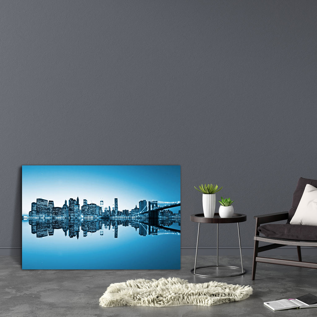 Brooklyn View Of Manhattan, New York City, USA Canvas Painting Synthetic Frame-Paintings MDF Framing-AFF_FR-IC 5001123 IC 5001123, American, Architecture, Automobiles, Business, Cities, City Views, God Ram, Hinduism, Landmarks, Landscapes, Panorama, Places, Scenic, Skylines, Sunsets, Transportation, Travel, Urban, Vehicles, brooklyn, view, of, manhattan, new, york, city, usa, canvas, painting, synthetic, frame, america, big, blue, bridge, building, cable, capital, cityscape, district, downtown, empire, exte