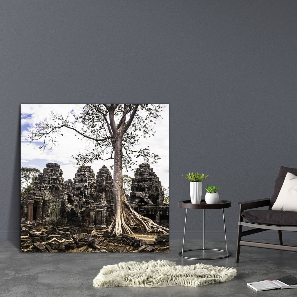 Ancient Temples Of Angkor Wat, Cambodia Canvas Painting Synthetic Frame-Paintings MDF Framing-AFF_FR-IC 5001153 IC 5001153, Ancient, Architecture, Asian, Automobiles, Buddhism, God Buddha, Hinduism, Historical, Landmarks, Landscapes, Marble and Stone, Medieval, Nature, Places, Religion, Religious, Scenic, Transportation, Travel, Vehicles, Vintage, temples, of, angkor, wat, cambodia, canvas, painting, synthetic, frame, archeology, asia, buddha, building, carving, cloud, destination, destinations, hall, herit