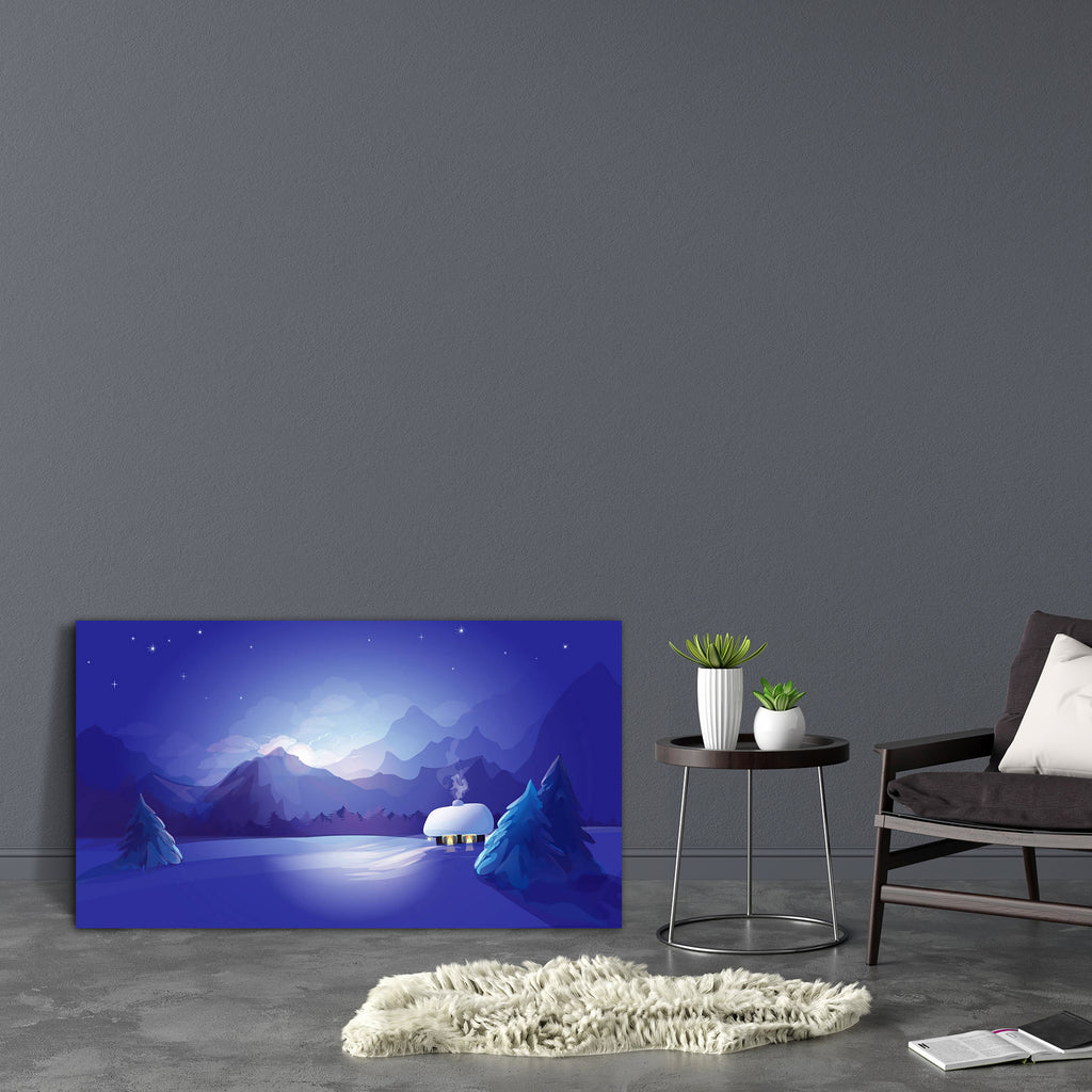 Winter Landscape D2 Canvas Painting Synthetic Frame-Paintings MDF Framing-AFF_FR-IC 5001167 IC 5001167, Art and Paintings, Christianity, Landscapes, Mountains, Nature, Rural, Scenic, Seasons, Sunrises, Sunsets, Wooden, winter, landscape, d2, canvas, painting, synthetic, frame, christmas, scene, night, scenery, wonderland, art, artwork, background, blue, card, celebration, cloud, cold, cottage, december, february, fir, tree, forest, frost, frozen, greeting, hill, home, horizon, house, january, light, mountai