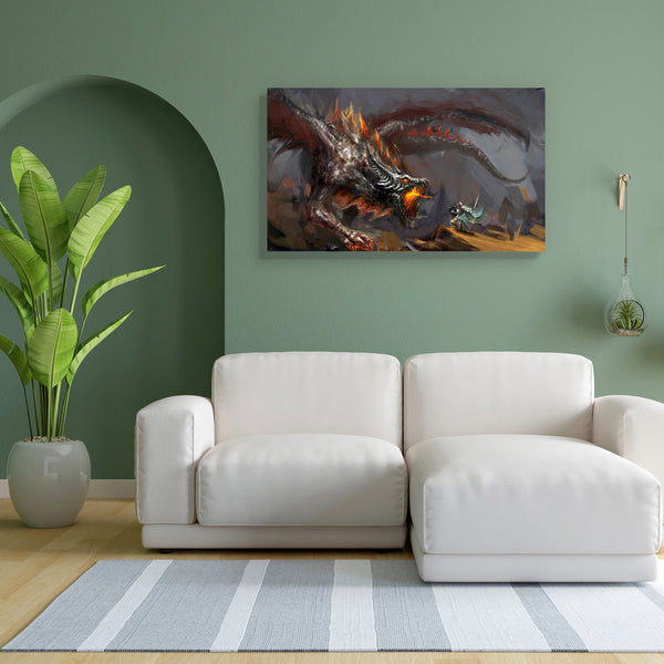 Knight Fighting Dragon D1 Canvas Painting Synthetic Frame-Paintings MDF Framing-AFF_FR-IC 5001184 IC 5001184, Ancient, Animals, Art and Paintings, Drawing, Fantasy, Illustrations, Medieval, Mountains, Vintage, knight, fighting, dragon, d1, canvas, painting, for, bedroom, living, room, engineered, wood, frame, art, dragons, fantastic, fire, warrior, battle, animal, attack, big, breath, creature, danger, destruction, drawings, evil, fairytale, fear, fearful, fictional, field, flight, hunt, illustration, imagi