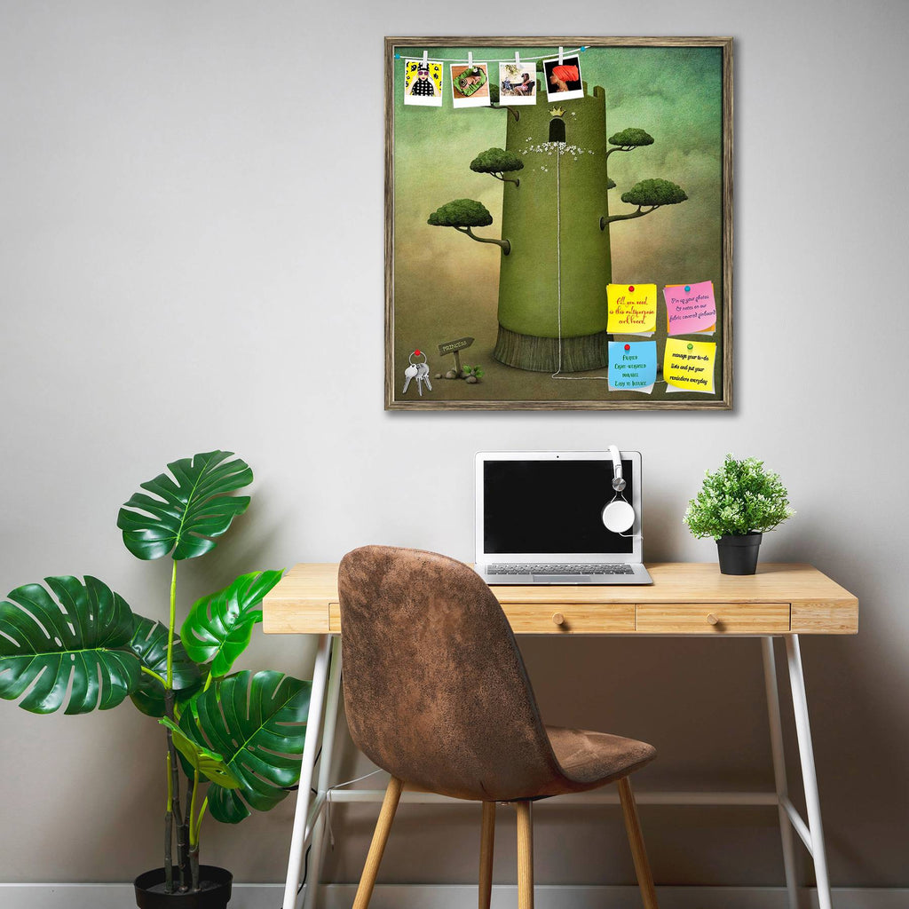 Fairy Tale With Tower & Trees Bulletin Board Notice Pin Board Soft Board | Framed-Bulletin Boards Framed-BLB_FR-IC 5001190 IC 5001190, Art and Paintings, Digital, Digital Art, Drawing, Fantasy, Graphic, Illustrations, Landscapes, Marble and Stone, Nature, Scenic, Signs, Signs and Symbols, fairy, tale, with, tower, trees, bulletin, board, notice, pin, soft, framed, art, bloom, blossom, building, castle, crown, design, environment, form, garden, hide, house, idea, illustration, imagination, imprisoned, label,