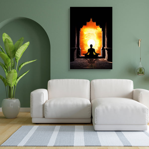 Yoga Meditation In Lotus Pose D2 Canvas Painting Synthetic Frame-Paintings MDF Framing-AFF_FR-IC 5001250 IC 5001250, Automobiles, Buddhism, Health, Indian, Nature, Religion, Religious, Scenic, Spiritual, Sports, Sunsets, Transportation, Travel, Vehicles, yoga, meditation, in, lotus, pose, d2, canvas, painting, for, bedroom, living, room, engineered, wood, frame, arch, asana, bizarre, calm, chakra, class, clouds, concentration, energy, exercise, fitness, freedom, gate, god, harmony, healthy, india, inner, ma