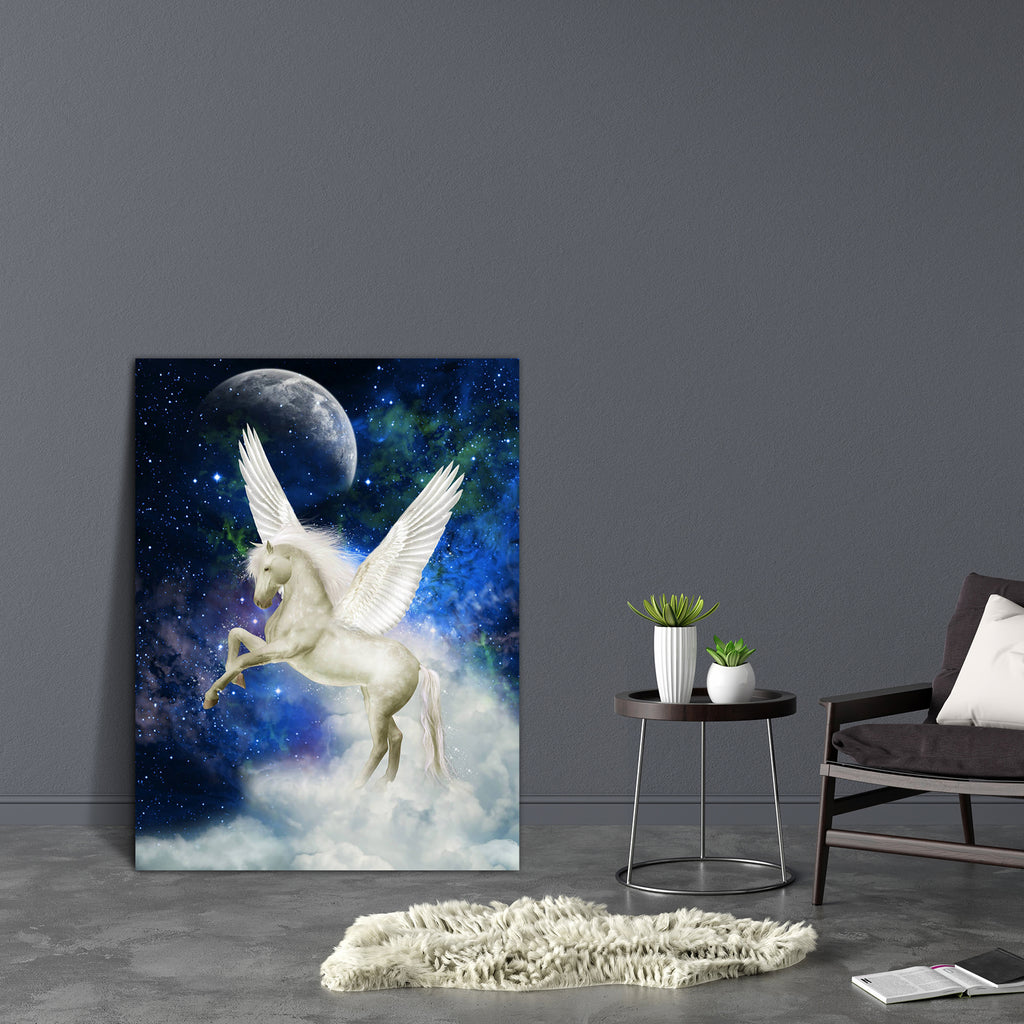 Pegasus In The Sky D2 Canvas Painting Synthetic Frame-Paintings MDF Framing-AFF_FR-IC 5001309 IC 5001309, Animals, Art and Paintings, Baby, Children, Digital, Digital Art, Fantasy, Graphic, Kids, Landscapes, Nature, Scenic, Stars, pegasus, in, the, sky, d2, canvas, painting, synthetic, frame, unicorn, fairy, tale, unicorns, amazing, angel, angels, animal, art, backdrops, background, beautiful, bright, castle, clouds, creature, dream, dreams, dreamy, elegant, exploration, fae, fairytale, fall, fantastic, fli