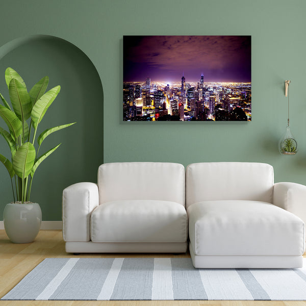 City Downtown Canvas Painting Synthetic Frame-Paintings MDF Framing-AFF_FR-IC 5001375 IC 5001375, American, Architecture, Astronomy, Business, Cities, City Views, Cosmology, Fantasy, God Ram, Hinduism, Landmarks, Landscapes, Panorama, Places, Scenic, Skylines, Space, Stars, Urban, city, downtown, canvas, painting, for, bedroom, living, room, engineered, wood, frame, chicago, skyline, aerial, america, background, blue, buildings, cityscape, clouds, commercial, concept, dark, dusk, evening, exterior, famous, 