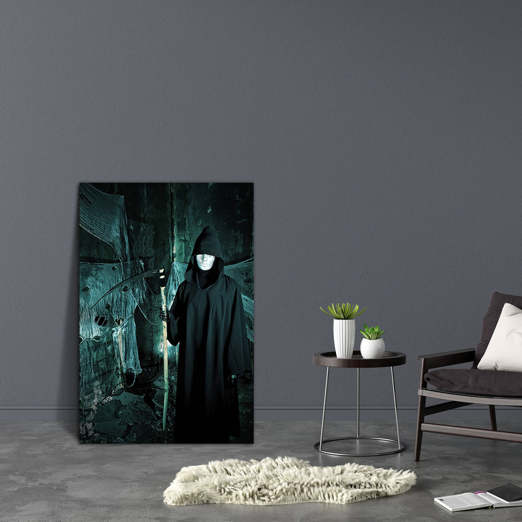 Halloween Horror D4 Canvas Painting Synthetic Frame-Paintings MDF Framing-AFF_FR-IC 5001407 IC 5001407, Art and Paintings, Black, Black and White, Fantasy, Gothic, Holidays, People, halloween, horror, d4, canvas, painting, synthetic, frame, abandoned, art, cape, cemetery, clothes, costume, cruel, danger, dangerous, dark, dead, death, demon, devil, dress, evil, eyes, face, fear, female, ghost, girl, gloomy, hell, holiday, house, indoor, mystery, night, nightmare, old, person, reaper, robe, satanic, scary, te