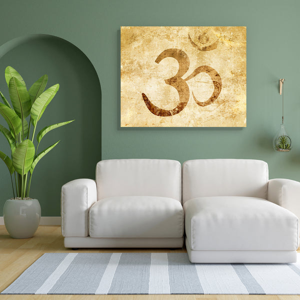 Om Symbol D4 Canvas Painting Synthetic Frame-Paintings MDF Framing-AFF_FR-IC 5001490 IC 5001490, Ancient, Asian, Buddhism, God Buddha, God Shiv, Health, Hinduism, Historical, Illustrations, Indian, Medieval, Religion, Religious, Signs, Signs and Symbols, Spiritual, Symbols, Vintage, om, symbol, d4, canvas, painting, for, bedroom, living, room, engineered, wood, frame, mantra, asia, aum, background, buddha, buddhist, chakra, damaged, dao, design, east, eternal, force, god, goddess, grunge, grungy, guru, hind