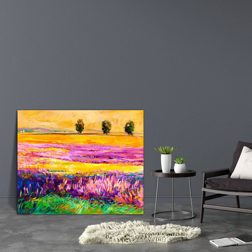 Lavender Fields D1 Canvas Painting Synthetic Frame-Paintings MDF Framing-AFF_FR-IC 5001504 IC 5001504, Abstract Expressionism, Abstracts, Art and Paintings, Botanical, Floral, Flowers, Illustrations, Impressionism, Japanese, Landscapes, Modern Art, Nature, Paintings, Rural, Scenic, Seasons, Semi Abstract, Signs, Signs and Symbols, lavender, fields, d1, canvas, painting, synthetic, frame, oil, abstract, landscape, acrylic, art, artistic, background, beautiful, blue, bright, brush, charming, color, colorful, 