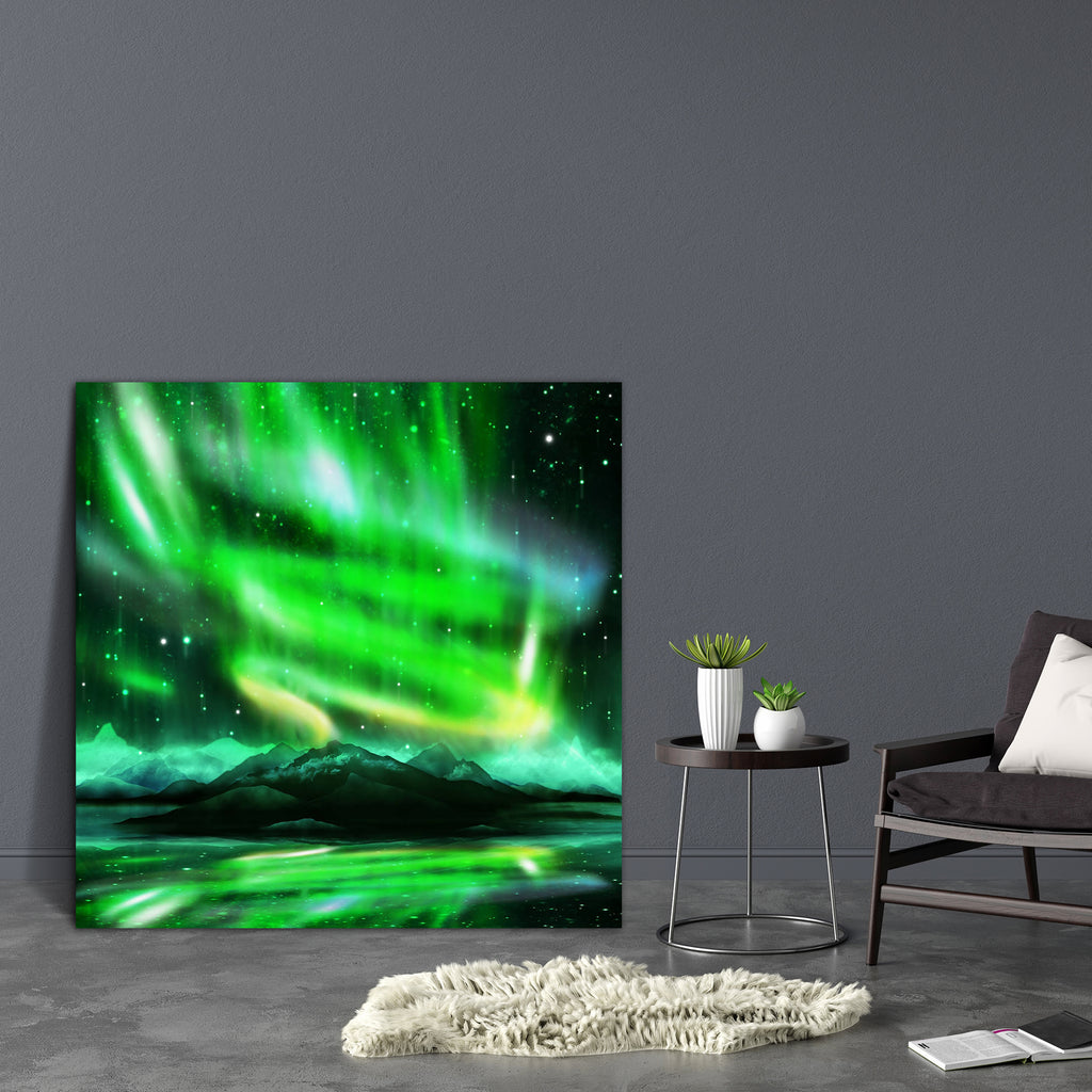 Northern Lights Aurora Borealis D1 Canvas Painting Synthetic Frame-Paintings MDF Framing-AFF_FR-IC 5001596 IC 5001596, Astronomy, Black, Black and White, Cosmology, Dance, Landscapes, Mountains, Music and Dance, Nature, Realism, Scenic, Space, Stars, Surrealism, northern, lights, aurora, borealis, d1, canvas, painting, synthetic, frame, alaska, above, adventure, aesthetic, atmosphere, beam, clear, clouds, dark, discharge, dream, fairytale, field, hills, illuminate, ionosphere, landscape, magnetic, mysteriou