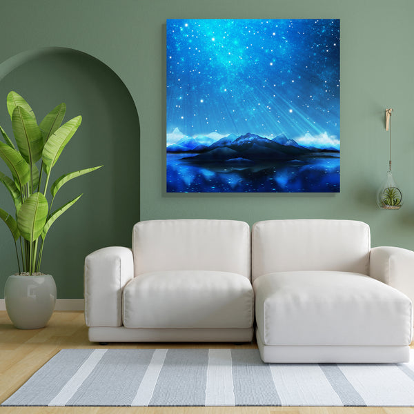 Northern Lights Aurora Borealis D4 Canvas Painting Synthetic Frame-Paintings MDF Framing-AFF_FR-IC 5001599 IC 5001599, Astronomy, Black, Black and White, Cosmology, Dance, Landscapes, Mountains, Music and Dance, Nature, Realism, Scenic, Space, Stars, Surrealism, northern, lights, aurora, borealis, d4, canvas, painting, for, bedroom, living, room, engineered, wood, frame, alaska, above, adventure, aesthetic, atmosphere, beam, clear, clouds, dark, discharge, dream, fairytale, field, hills, illuminate, ionosph