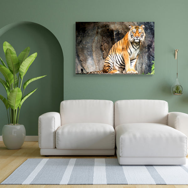 Bengal Tiger Canvas Painting Synthetic Frame-Paintings MDF Framing-AFF_FR-IC 5001656 IC 5001656, African, Animals, Asian, Bengali, Individuals, Nature, Portraits, Scenic, Stripes, Wildlife, Wooden, bengal, tiger, canvas, painting, for, bedroom, living, room, engineered, wood, frame, tigers, tigre, siberian, zoo, head, africa, aggression, aggressive, animal, asia, beast, big, body, carnivore, cat, color, danger, detail, endangered, eye, face, feline, forest, fur, gaze, hunt, hunter, jungle, life, mammal, ora