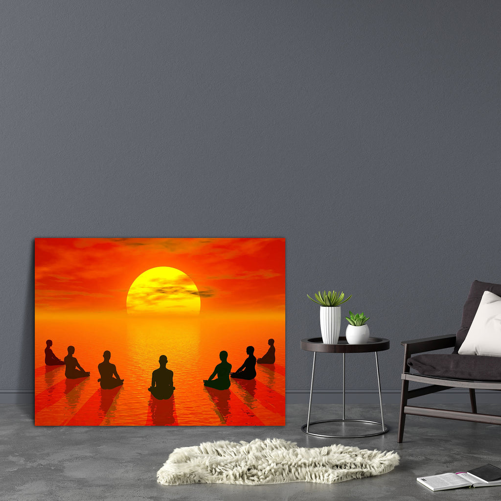 Lotus Position Meditation Canvas Painting Synthetic Frame-Paintings MDF Framing-AFF_FR-IC 5001771 IC 5001771, Buddhism, God Buddha, Health, Illustrations, Landscapes, Nature, Religion, Religious, Scenic, Spiritual, Sunrises, Sunsets, lotus, position, meditation, canvas, painting, synthetic, frame, background, balance, beautiful, beauty, body, buddha, calm, energy, enlightenment, figure, focus, healthy, human, illustration, inner, landscape, lifestyle, meditating, peace, peaceful, philosophy, pose, pray, red