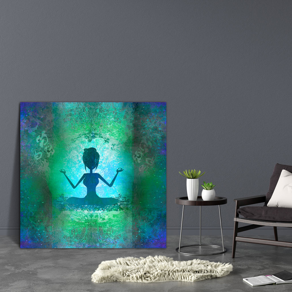 Yoga Girl In Lotus Position Canvas Painting Synthetic Frame-Paintings MDF Framing-AFF_FR-IC 5001803 IC 5001803, Abstract Expressionism, Abstracts, Asian, Black, Black and White, Health, Illustrations, Nature, Scenic, Semi Abstract, Spiritual, Sports, yoga, girl, in, lotus, position, canvas, painting, synthetic, frame, asia, background, balance, beautiful, beauty, blue, body, eastern, energy, exercise, female, figure, fitness, hair, harmony, illustration, isolate, isolated, lady, lifestyle, meditating, medit