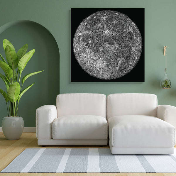 Full Moon D1 Canvas Painting Synthetic Frame-Paintings MDF Framing-AFF_FR-IC 5001820 IC 5001820, Astrology, Astronomy, Black, Black and White, Cosmology, Digital, Digital Art, Graphic, Horoscope, Illustrations, Nature, Scenic, Science Fiction, Signs, Signs and Symbols, Space, Stars, Sun Signs, Zodiac, full, moon, d1, canvas, painting, for, bedroom, living, room, engineered, wood, frame, background, bright, celestial, body, close, up, cosmic, cosmos, crater, dark, design, detail, detailed, glow, grey, heaven