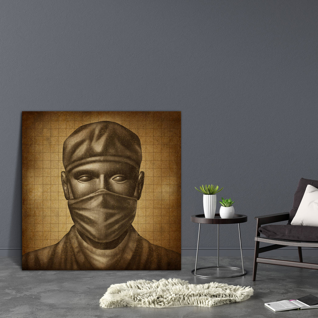 Doctor With A Surgical Mask Canvas Painting Synthetic Frame-Paintings MDF Framing-AFF_FR-IC 5001824 IC 5001824, Ancient, Health, Historical, Medieval, Science Fiction, Vintage, doctor, with, a, surgical, mask, canvas, painting, synthetic, frame, close, up, diagnosis, document, emergency, grunge, texture, care, insurance, healthcare, human, lab, coat, malpractice, medical, law, medicine, old, operation, parchment, physician, practitioner, research, science, specialist, surgeon, surgery, treatment, artzfolio,