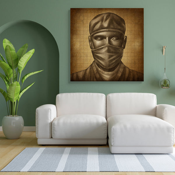 Doctor With A Surgical Mask Canvas Painting Synthetic Frame-Paintings MDF Framing-AFF_FR-IC 5001824 IC 5001824, Ancient, Health, Historical, Medieval, Science Fiction, Vintage, doctor, with, a, surgical, mask, canvas, painting, for, bedroom, living, room, engineered, wood, frame, close, up, diagnosis, document, emergency, grunge, texture, care, insurance, healthcare, human, lab, coat, malpractice, medical, law, medicine, old, operation, parchment, physician, practitioner, research, science, specialist, surg