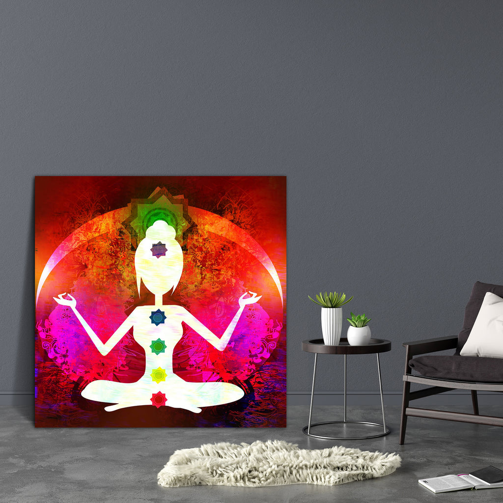 Yoga Lotus Pose D1 Canvas Painting Synthetic Frame-Paintings MDF Framing-AFF_FR-IC 5001831 IC 5001831, Buddhism, Digital, Digital Art, God Buddha, Graphic, Health, Illustrations, Indian, Nature, People, Religion, Religious, Scenic, Spiritual, Sports, Sunsets, yoga, lotus, pose, d1, canvas, painting, synthetic, frame, aura, beauty, body, breath, buddha, ease, energy, exercise, female, fit, girl, grass, gym, hand, healing, illustration, india, mat, meditation, mystic, peace, quiet, raster, relax, relaxation, 