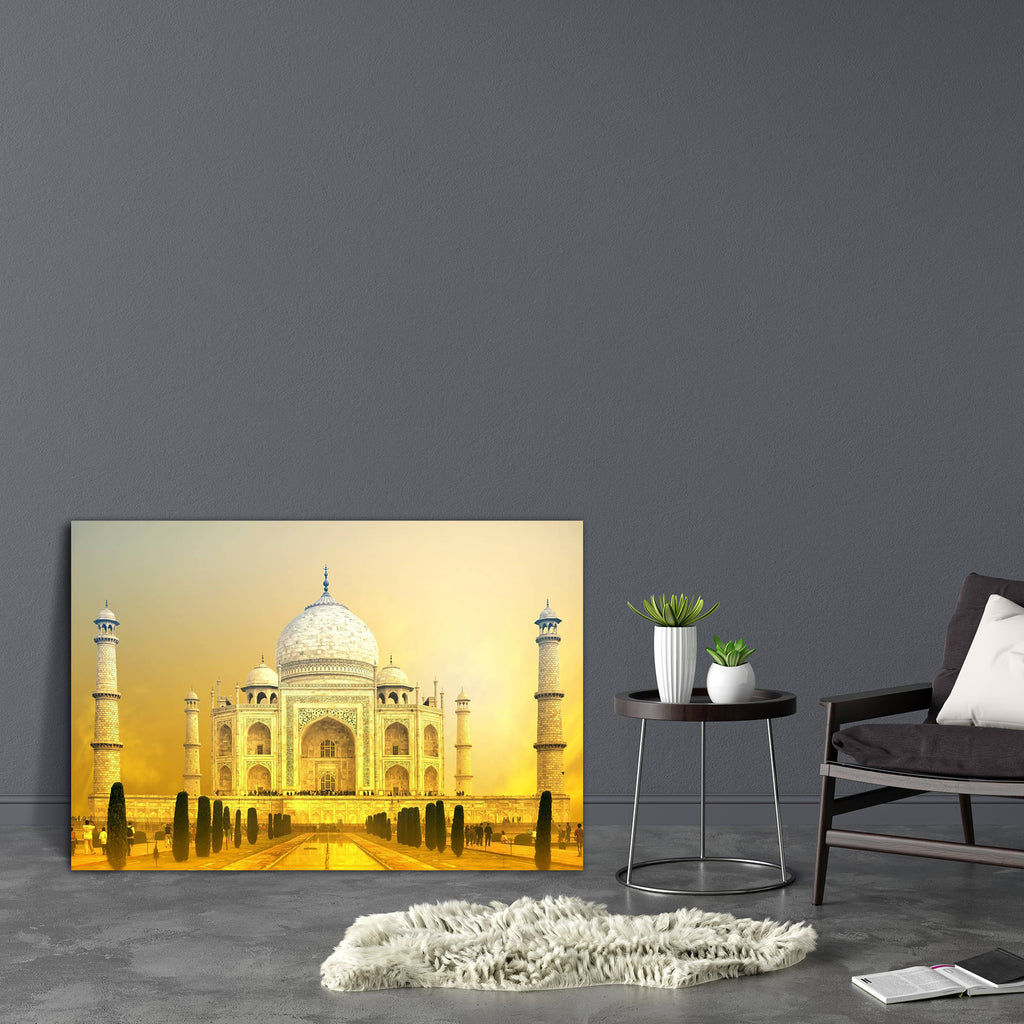 Taj Mahal, India D1 Canvas Painting Synthetic Frame-Paintings MDF Framing-AFF_FR-IC 5001847 IC 5001847, Allah, Ancient, Arabic, Architecture, Asian, Automobiles, Black and White, Culture, Ethnic, Historical, Holidays, Indian, Islam, Landmarks, Landscapes, Love, Marble, Marble and Stone, Medieval, Mughal Art, Places, Religion, Religious, Romance, Scenic, Sunrises, Sunsets, Traditional, Transportation, Travel, Tribal, Vehicles, Vintage, White, World Culture, taj, mahal, india, d1, canvas, painting, synthetic,