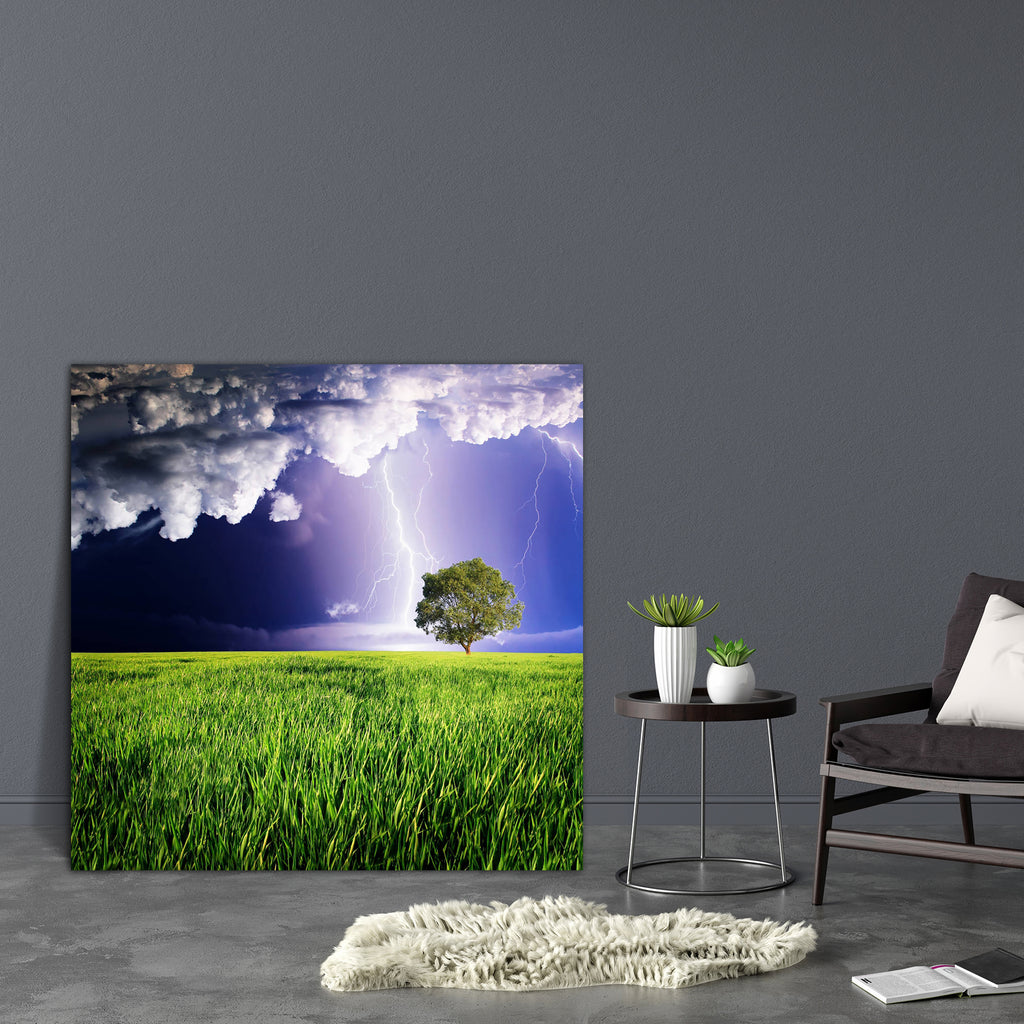 Thunderstorm With Lightning D2 Canvas Painting Synthetic Frame-Paintings MDF Framing-AFF_FR-IC 5001861 IC 5001861, Botanical, Countries, Culture, Ethnic, Floral, Flowers, Landscapes, Nature, Religion, Religious, Rural, Scenic, Seasons, Traditional, Tribal, Wildlife, World Culture, thunderstorm, with, lightning, d2, canvas, painting, synthetic, frame, agriculture, beautiful, bolt, bright, cataclysm, climate, cloud, cornfield, country, countryside, danger, dazzle, ecology, energy, environment, farm, field, fl