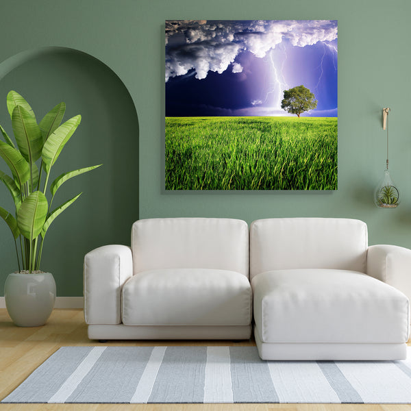 Thunderstorm With Lightning D2 Canvas Painting Synthetic Frame-Paintings MDF Framing-AFF_FR-IC 5001861 IC 5001861, Botanical, Countries, Culture, Ethnic, Floral, Flowers, Landscapes, Nature, Religion, Religious, Rural, Scenic, Seasons, Traditional, Tribal, Wildlife, World Culture, thunderstorm, with, lightning, d2, canvas, painting, for, bedroom, living, room, engineered, wood, frame, agriculture, beautiful, bolt, bright, cataclysm, climate, cloud, cornfield, country, countryside, danger, dazzle, ecology, e