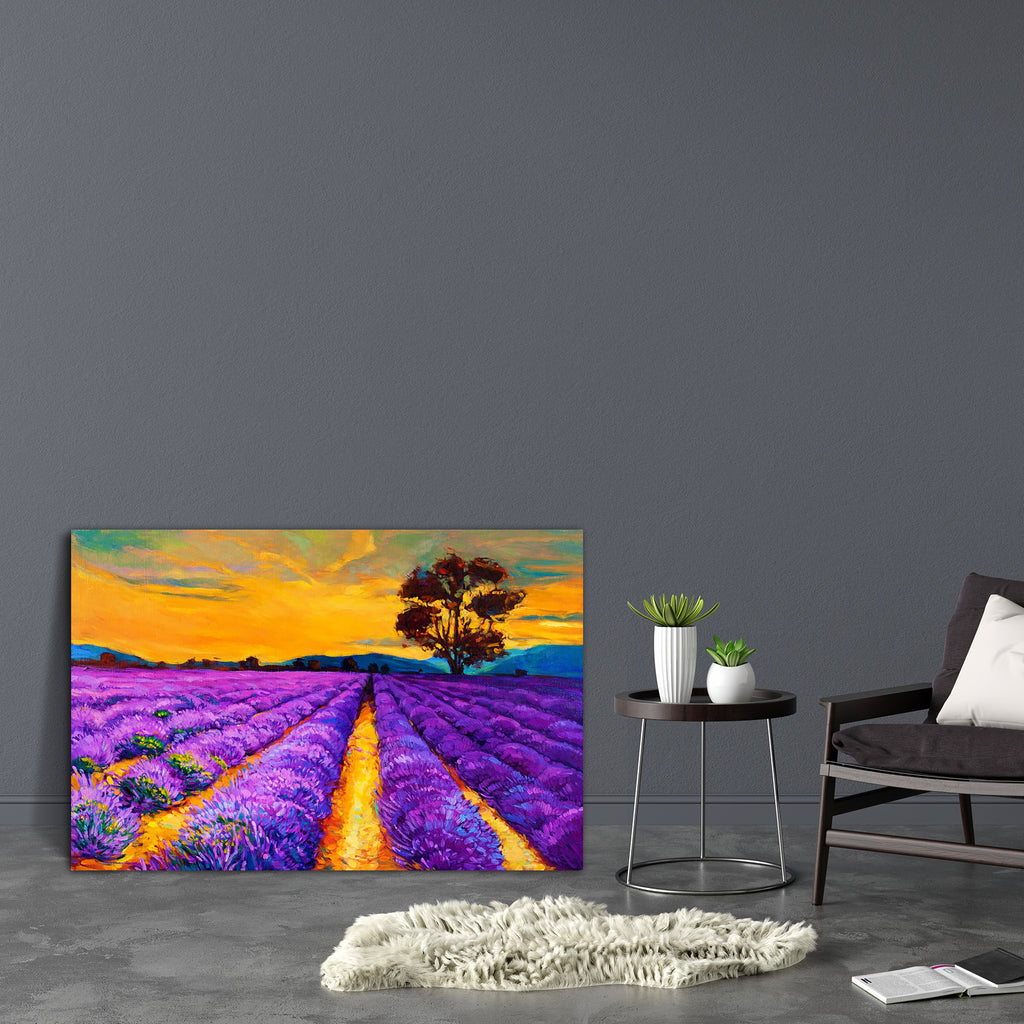 Lavender Fields D2 Canvas Painting Synthetic Frame-Paintings MDF Framing-AFF_FR-IC 5001896 IC 5001896, Abstract Expressionism, Abstracts, Art and Paintings, Botanical, Floral, Flowers, Illustrations, Impressionism, Japanese, Landscapes, Modern Art, Nature, Paintings, Rural, Scenic, Seasons, Semi Abstract, Signs, Signs and Symbols, Sunsets, lavender, fields, d2, canvas, painting, synthetic, frame, oil, landscape, field, acrylic, abstract, hokkaido, flower, art, artistic, background, beautiful, blue, bright, 