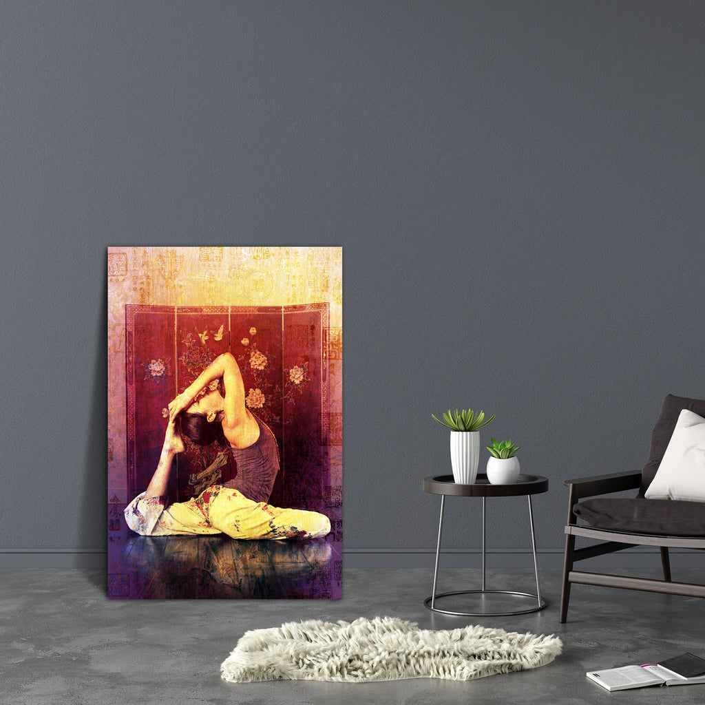 Woman In Eka Pada Raja Kopatasana In Asian Setting Canvas Painting Synthetic Frame-Paintings MDF Framing-AFF_FR-IC 5001900 IC 5001900, Art and Paintings, Asian, Calligraphy, Health, Spiritual, woman, in, eka, pada, raja, kopatasana, setting, canvas, painting, synthetic, frame, art, asana, backbend, body, exercise, fit, fitness, girl, holistic, mental, mind, peaceful, practice, red, soul, spirit, wellness, yoga, artzfolio, wall decor for living room, wall frames for living room, frames for living room, wall 