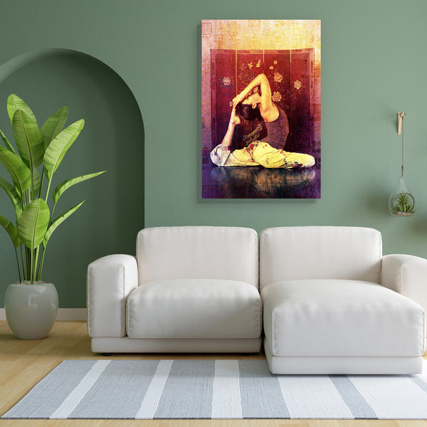 Woman In Eka Pada Raja Kopatasana In Asian Setting Canvas Painting Synthetic Frame-Paintings MDF Framing-AFF_FR-IC 5001900 IC 5001900, Art and Paintings, Asian, Calligraphy, Health, Spiritual, woman, in, eka, pada, raja, kopatasana, setting, canvas, painting, for, bedroom, living, room, engineered, wood, frame, art, asana, backbend, body, exercise, fit, fitness, girl, holistic, mental, mind, peaceful, practice, red, soul, spirit, wellness, yoga, artzfolio, wall decor for living room, wall frames for living 