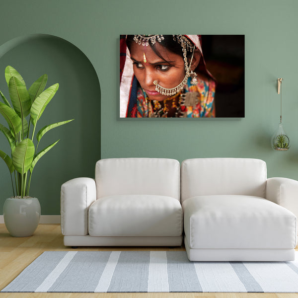 Traditional Indian Woman In Sari D1 Canvas Painting Synthetic Frame-Paintings MDF Framing-AFF_FR-IC 5001916 IC 5001916, Adult, Asian, Culture, Ethnic, Fashion, Hinduism, Indian, Individuals, People, Portraits, Rural, Traditional, Tribal, Wedding, World Culture, woman, in, sari, d1, canvas, painting, for, bedroom, living, room, engineered, wood, frame, india, asia, beautiful, beauty, bride, closeup, clothes, cosmetics, costume, dress, emotion, exotic, eyes, face, female, girl, gypsy, head, headscarf, headsho