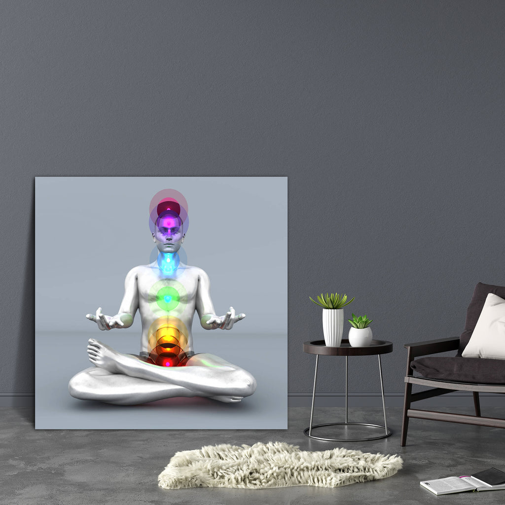 Woman Performing A Full Chakra Meditation Canvas Painting Synthetic Frame-Paintings MDF Framing-AFF_FR-IC 5002064 IC 5002064, 3D, Buddhism, Digital, Digital Art, Graphic, Health, Hinduism, Illustrations, Religion, Religious, Spiritual, woman, performing, a, full, chakra, meditation, canvas, painting, synthetic, frame, ajna, anahata, aura, belief, body, calm, center, chi, concentration, energy, enlightenment, esoteric, faith, focus, heal, holistic, human, illumination, illustration, inner, insight, kundalini