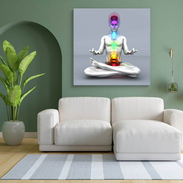 Woman Performing A Full Chakra Meditation Canvas Painting Synthetic Frame-Paintings MDF Framing-AFF_FR-IC 5002064 IC 5002064, 3D, Buddhism, Digital, Digital Art, Graphic, Health, Hinduism, Illustrations, Religion, Religious, Spiritual, woman, performing, a, full, chakra, meditation, canvas, painting, for, bedroom, living, room, engineered, wood, frame, ajna, anahata, aura, belief, body, calm, center, chi, concentration, energy, enlightenment, esoteric, faith, focus, heal, holistic, human, illumination, illu