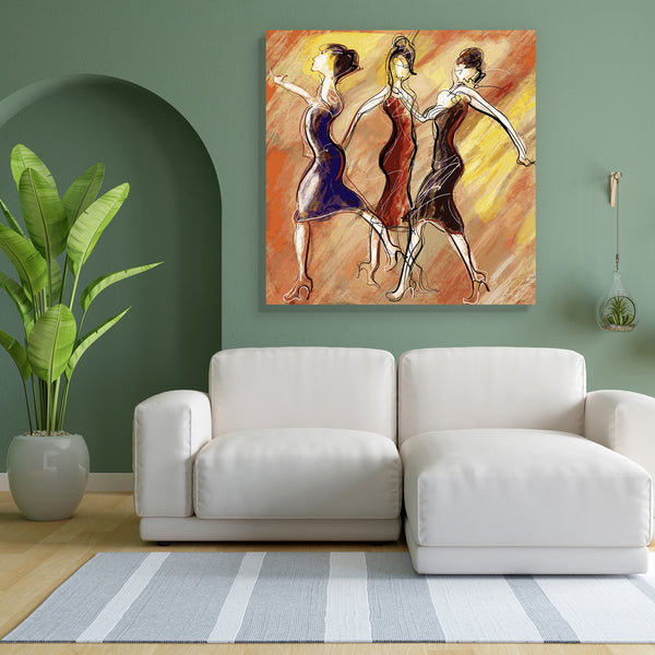 Dancing Women Canvas Painting Synthetic Frame-Paintings MDF Framing-AFF_FR-IC 5002130 IC 5002130, Art and Paintings, Dance, Digital, Digital Art, Drawing, Entertainment, Graphic, Illustrations, Modern Art, Music, Music and Dance, Music and Musical Instruments, Musical Instruments, Signs, Signs and Symbols, dancing, women, canvas, painting, for, bedroom, living, room, engineered, wood, frame, jazz, modern, art, artistic, color, dancer, design, discotheque, event, girl, illustration, musical, party, perform, 