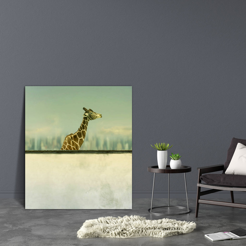 Artistic Giraffe Canvas Painting Synthetic Frame-Paintings MDF Framing-AFF_FR-IC 5002159 IC 5002159, Abstract Expressionism, Abstracts, Animals, Art and Paintings, Decorative, Realism, Semi Abstract, Skylines, Surrealism, artistic, giraffe, canvas, painting, synthetic, frame, abstract, animal, art, beautiful, cloud, colorful, cover, creativity, decoration, detail, filtered, fun, funny, half, hilarious, humorous, illustrative, imagination, imagine, light, long, neck, mammal, outside, poetic, profile, sky, sk