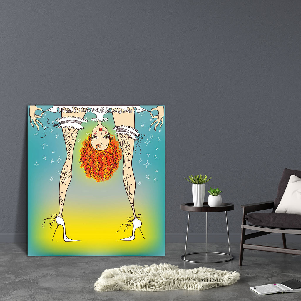 Woman In Stockings Canvas Painting Synthetic Frame-Paintings MDF Framing-AFF_FR-IC 5002167 IC 5002167, Adult, Art and Paintings, Fashion, Health, Illustrations, Paintings, Patterns, People, Signs and Symbols, Symbols, woman, in, stockings, canvas, painting, synthetic, frame, beautiful, beauty, and, body, cute, facial, expression, model, female, heat, human, eye, face, foot, hair, leg, skin, illustration, one, person, pattern, posing, red, sex, symbol, shoe, short, skirt, stiletto, the, women, artzfolio, wal