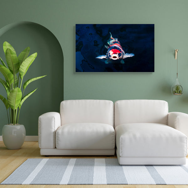 Koi Fish Swimming In The Pond Canvas Painting Synthetic Frame-Paintings MDF Framing-AFF_FR-IC 5002180 IC 5002180, Animals, Asian, Black, Black and White, Chinese, Cuisine, Culture, Ethnic, Food, Food and Beverage, Food and Drink, Hobbies, Japanese, Landscapes, Nature, Pets, Scenic, Traditional, Tribal, Tropical, White, Wildlife, World Culture, koi, fish, swimming, in, the, pond, canvas, painting, for, bedroom, living, room, engineered, wood, frame, animal, aquatic, background, beautiful, carp, china, colorf