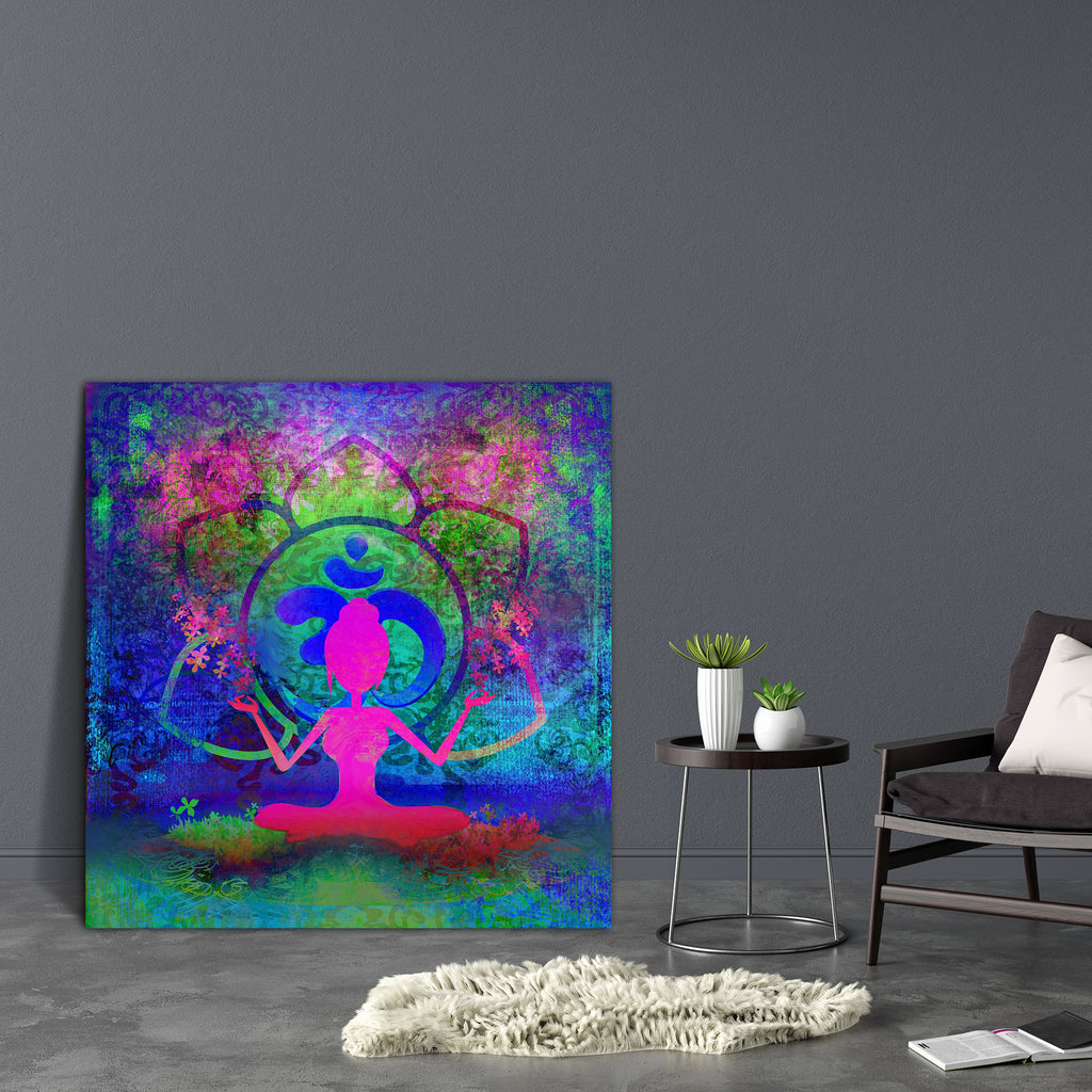 Yoga Lotus Pose D4 Canvas Painting Synthetic Frame-Paintings MDF Framing-AFF_FR-IC 5002192 IC 5002192, Abstract Expressionism, Abstracts, Ancient, Buddhism, Digital, Digital Art, God Buddha, Graphic, Health, Historical, Illustrations, Indian, Medieval, Nature, People, Religion, Religious, Scenic, Semi Abstract, Spiritual, Sports, Sunsets, Vintage, yoga, lotus, pose, d4, canvas, painting, synthetic, frame, abstract, aura, background, beauty, body, breath, buddha, ease, energy, exercise, female, fit, girl, gr