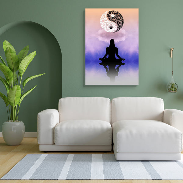 Yin Yang Canvas Painting Synthetic Frame-Paintings MDF Framing-AFF_FR-IC 5002242 IC 5002242, Abstract Expressionism, Abstracts, Art and Paintings, Asian, Black, Black and White, Botanical, Buddhism, Chinese, Circle, Culture, Ethnic, Floral, Flowers, Illustrations, Japanese, Nature, Religion, Religious, Semi Abstract, Signs, Signs and Symbols, Spiritual, Symbols, Taoism, Traditional, Tribal, White, World Culture, yin, yang, canvas, painting, for, bedroom, living, room, engineered, wood, frame, symbol, abstra