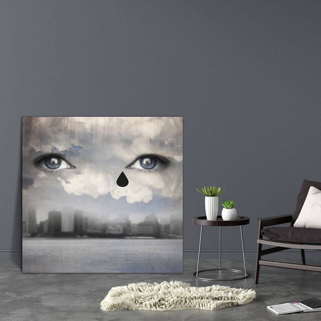 Two Human Eyes Crying Canvas Painting Synthetic Frame-Paintings MDF Framing-AFF_FR-IC 5002280 IC 5002280, Art and Paintings, Cities, City Views, Collages, Conceptual, Fantasy, Modern Art, Skylines, Surrealism, two, human, eyes, crying, canvas, painting, synthetic, frame, art, artistic, background, beautiful, cloud, cloudy, collage, composition, concept, cover, creation, creativity, cry, dreaming, eye, humanity, idea, intense, inventive, lifestyle, modern, modernity, pain, poetic, psyche, psychology, rain, r