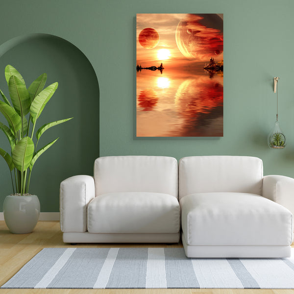 Landscape In Fantasy Planet D3 Canvas Painting Synthetic Frame-Paintings MDF Framing-AFF_FR-IC 5002357 IC 5002357, Astronomy, Cosmology, Fantasy, Landscapes, Mountains, Nature, Scenic, Science Fiction, Space, Stars, Sunrises, Sunsets, landscape, in, planet, d3, canvas, painting, for, bedroom, living, room, engineered, wood, frame, planets, alien, astral, away, backdrop, celestial, cloud, cosmos, dark, deep, distant, dream, environment, far, fiction, fictional, futuristic, galaxy, horizontal, idyllic, illusi