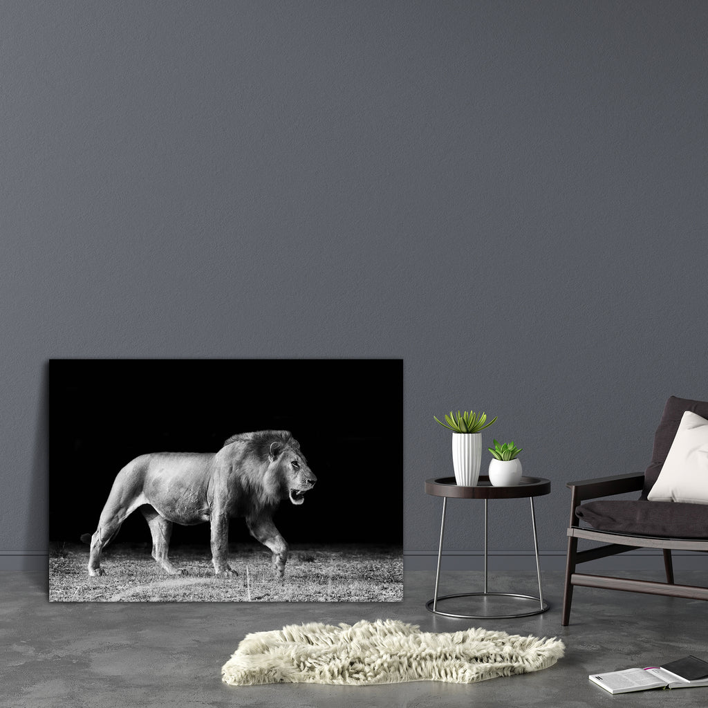 Lion D2 Canvas Painting Synthetic Frame-Paintings MDF Framing-AFF_FR-IC 5002418 IC 5002418, African, Animals, Black and White, Nature, Scenic, White, Wildlife, lion, d2, canvas, painting, synthetic, frame, africa, animal, big, five, black, and, carnivore, cat, dangerous, east, endangered, environment, feline, hunter, kenya, king, large, leader, lioness, majestic, mammal, monochrome, national, park, natural, outdoors, predator, reserve, safari, savanna, wild, wilderness, artzfolio, wall decor for living room